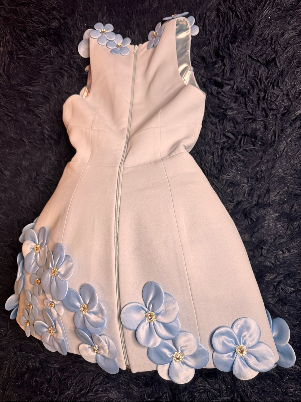 NWOT Bronx And Banco Estelle Floral Applique Fit-&-Flare Mini Dress. Size S - Picture 13 of 17